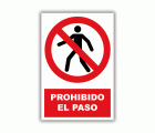 Señal prohibido el paso